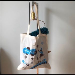 Lot of 4 reusable cotton tote bags